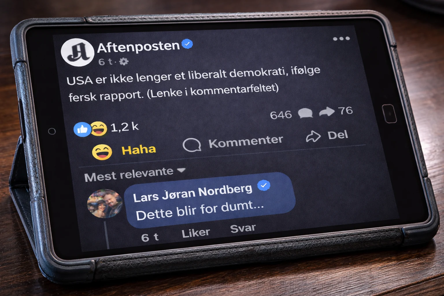 Illustrasjon til artikkelen «Når svar i et spørreskjema blir til demokratikrise i USA i norske medier»